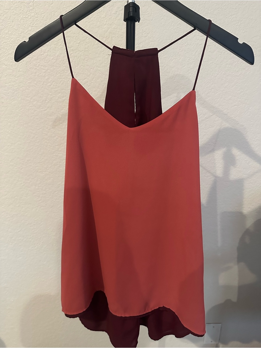 Reversible Rust Red Spaghetti Strap Camisole Top